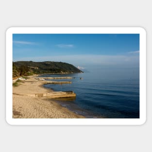 Beautiful coastline with mountains and rocks in Greece Sticker